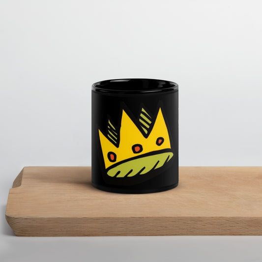 Kid Crown Black Glossy Mug
