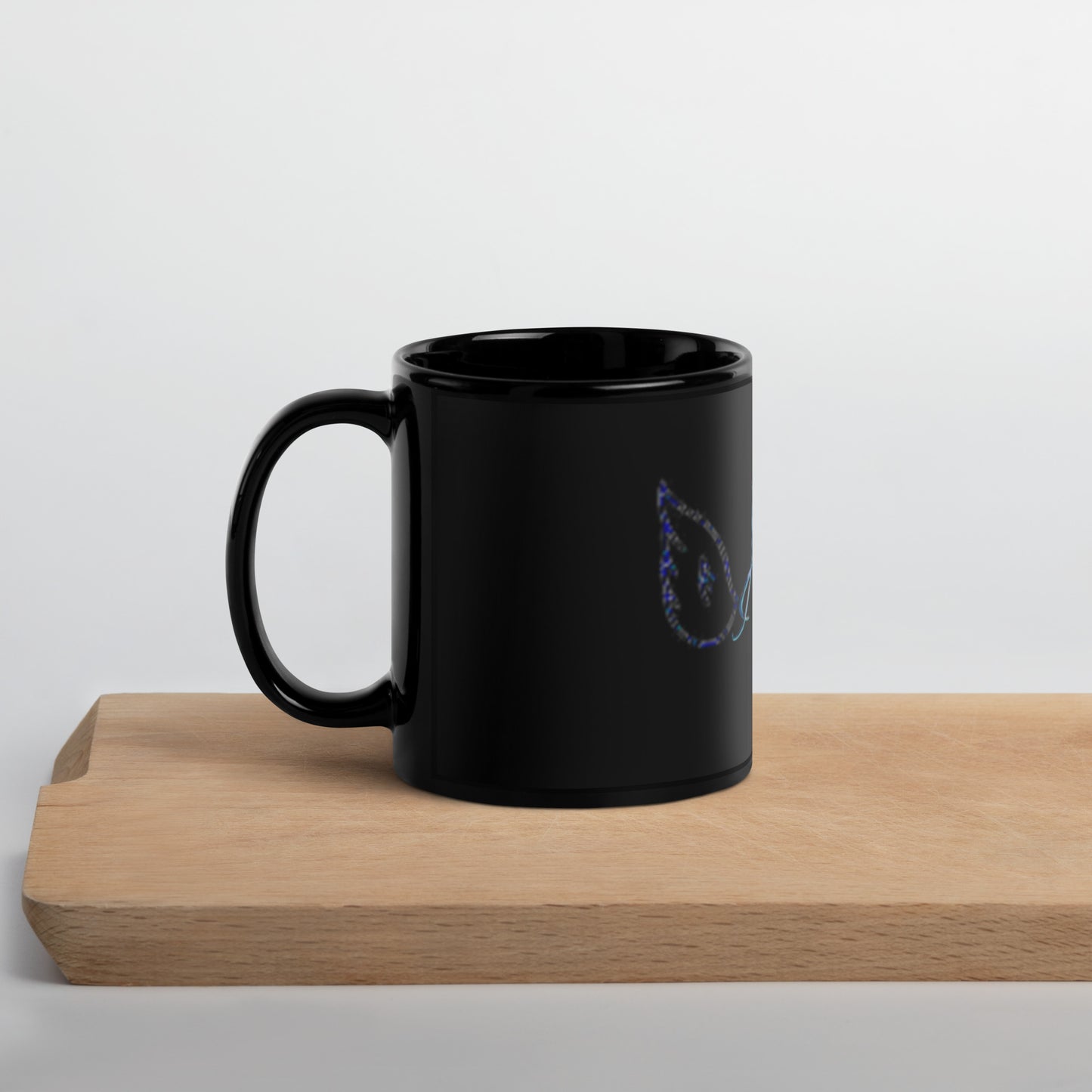 Angle Black Glossy Mug