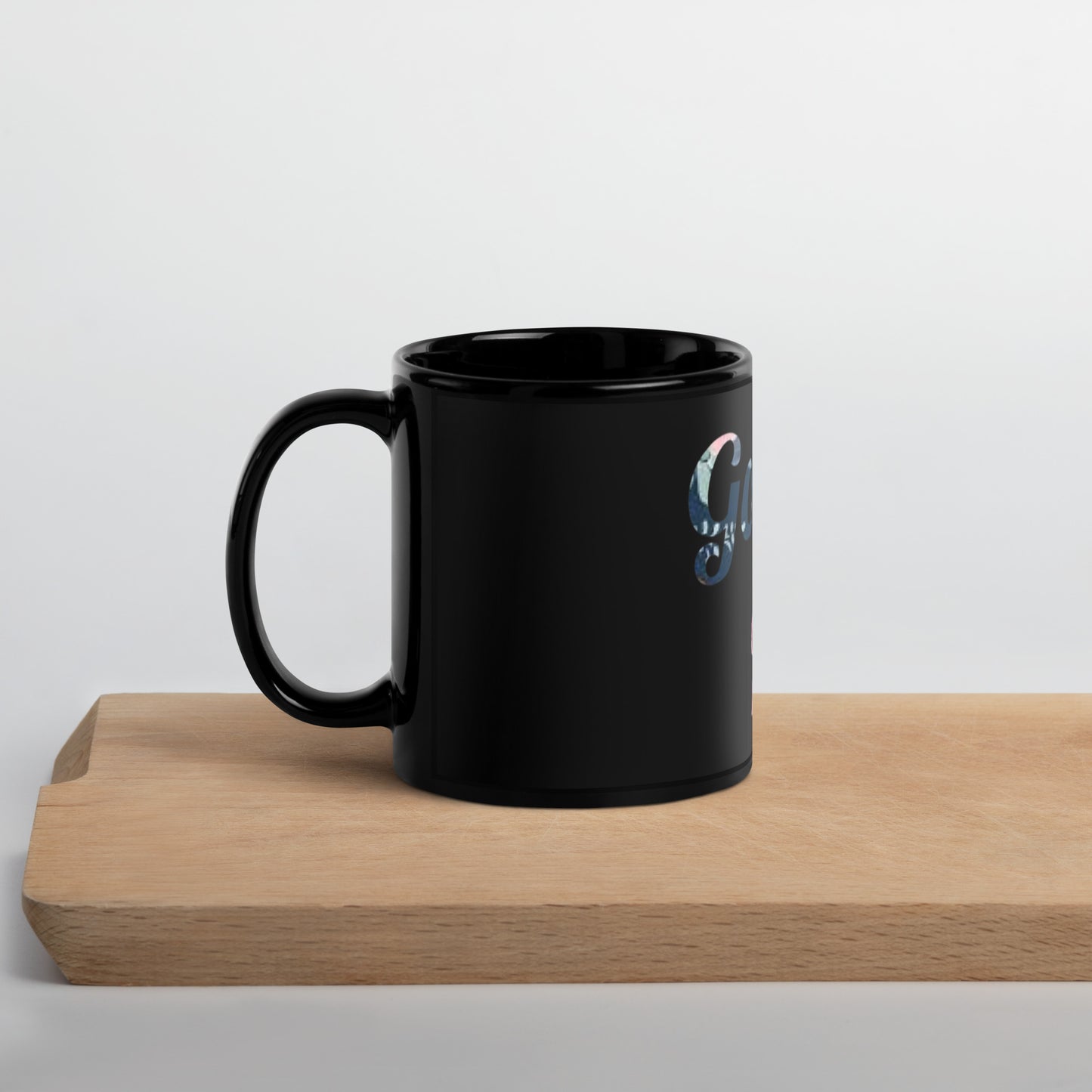 God is Me Black Glossy Mug