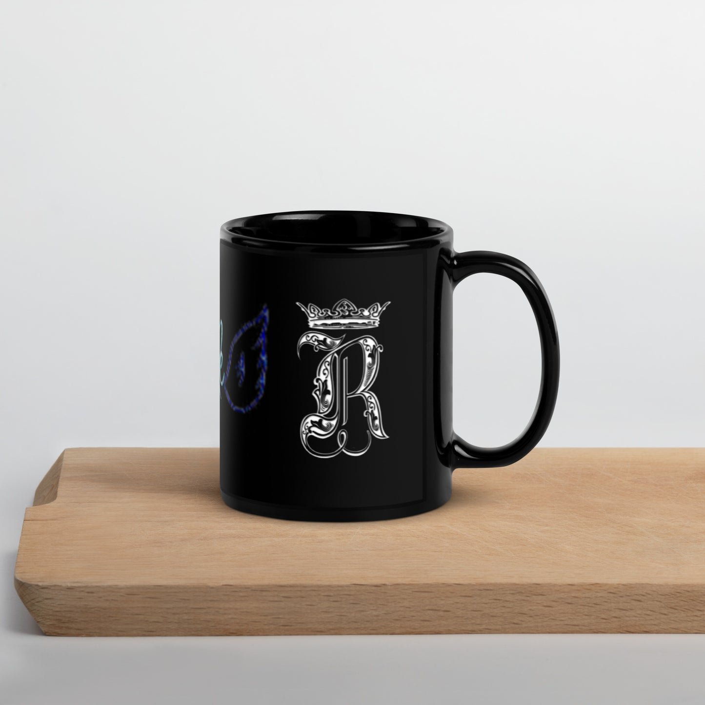 Angle Black Glossy Mug
