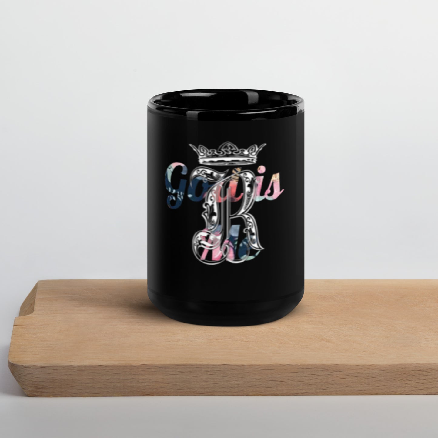 God is Me Black Glossy Mug